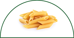 Penne rigate pasta isolated on white background. With clipping path.