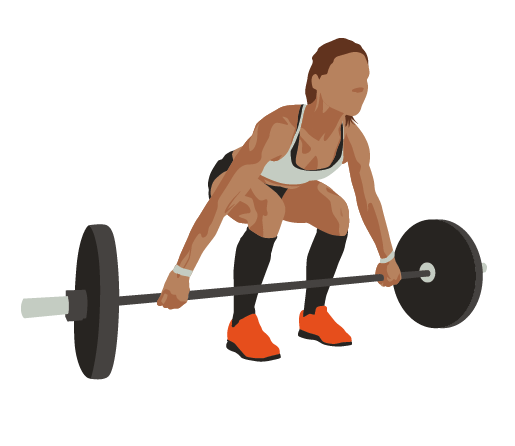 Female athlete deadlifting