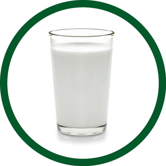 fresh milk in the glass on white background