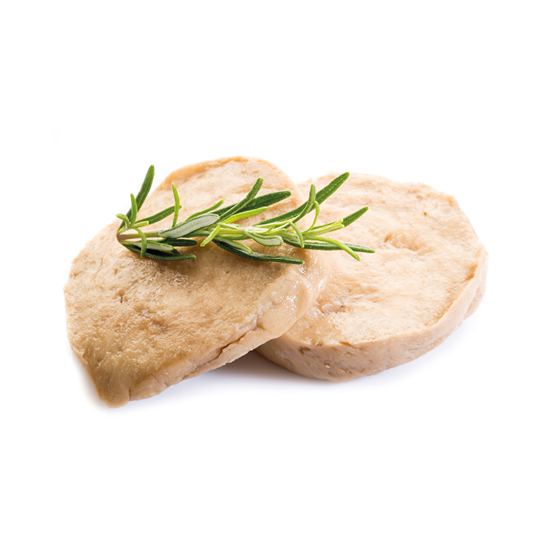 seitan steack on white background