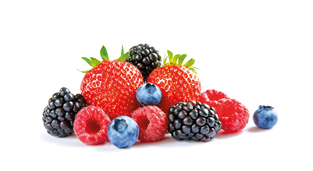 Big Pile of Fresh Berries Isolated on the White Background