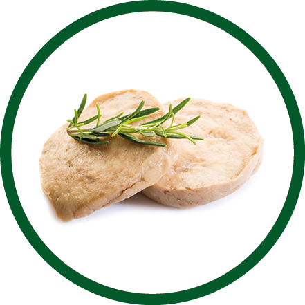 seitan steack on white background