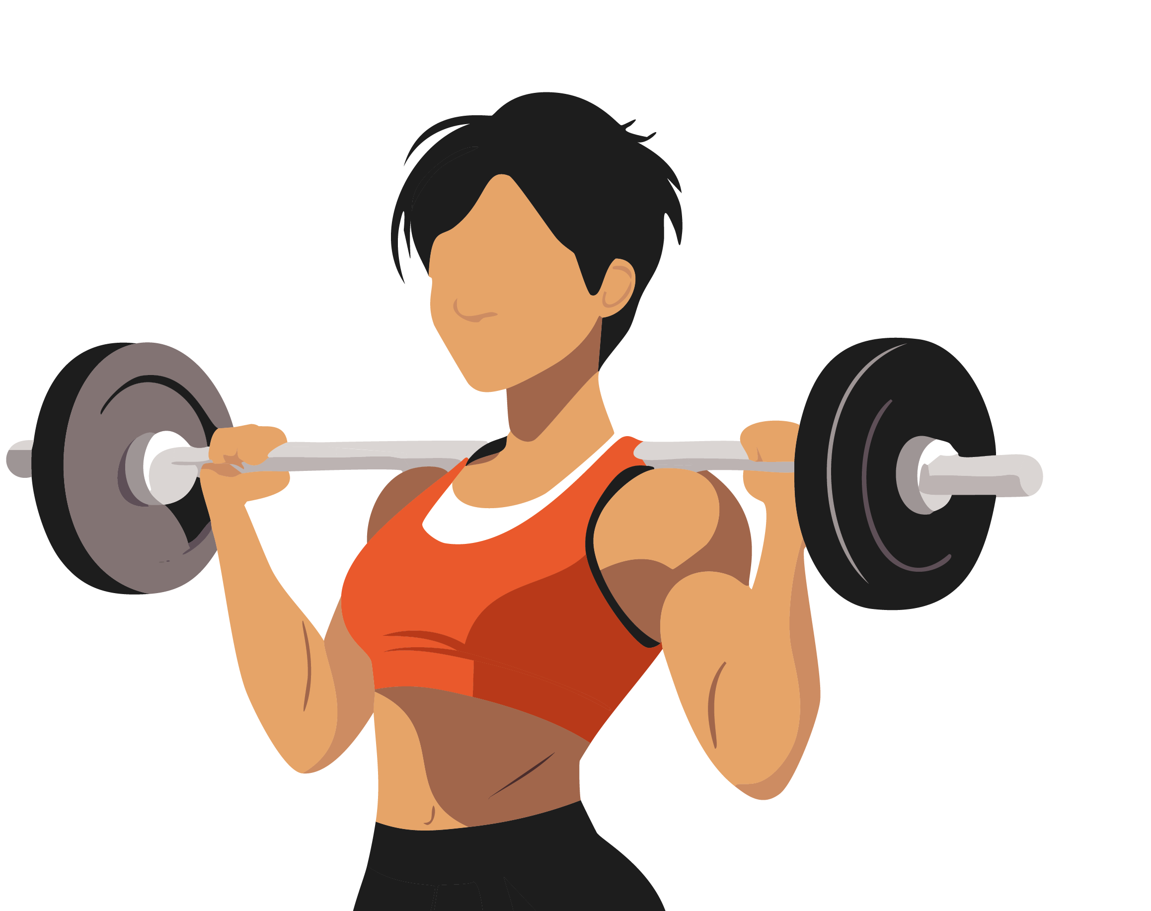 Female athlete lifting weights
