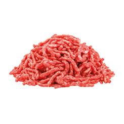 minced meat, pork, beef, forcemeat, clipping path, isolated on white background, full depth of field