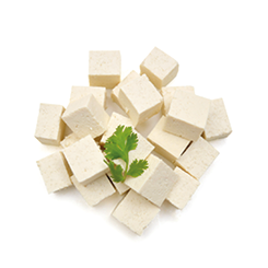 Coseup tofu isolated on white background 
