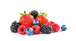 Big Pile of Fresh Berries Isolated on the White Background