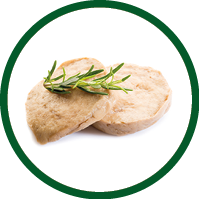 seitan steack on white background