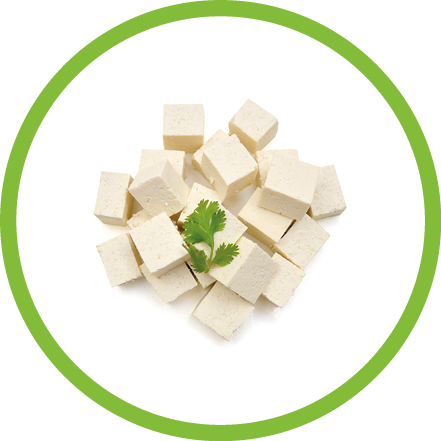 Coseup tofu isolated on white background 