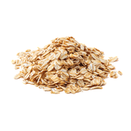 pile of oatmeal isolated on white background