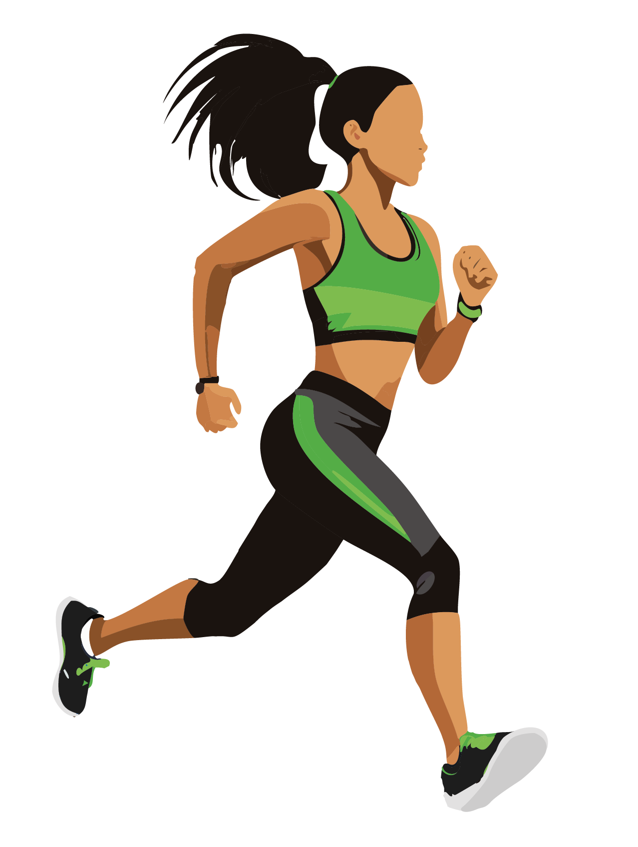 Female athlete runnning